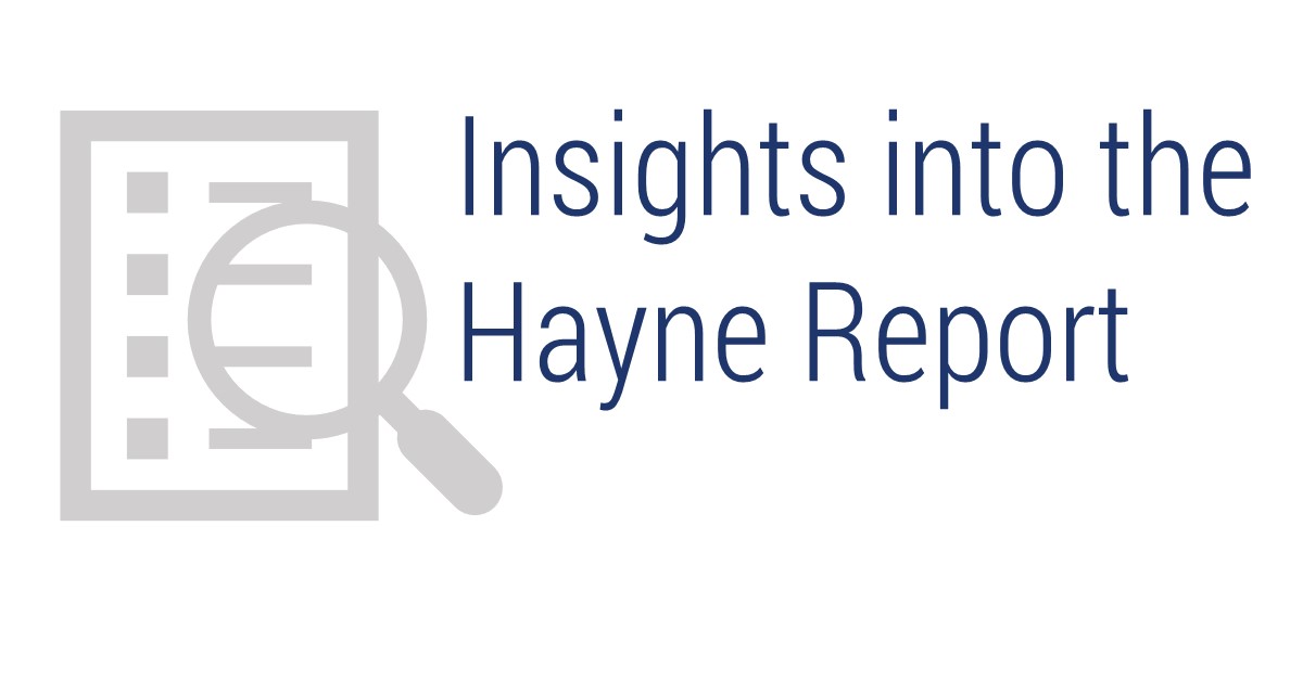Insights into the Hayne Report
